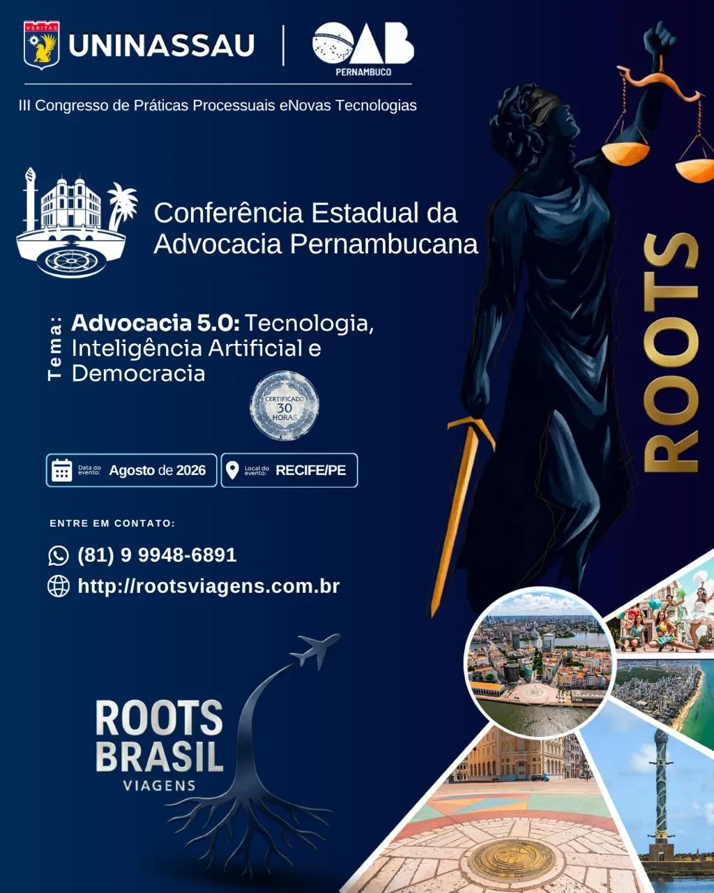Congresso de Direito em Recife/PE (Valores pelo Whatsapp)